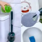 Household Punch-Free Wall Hanging Long Handle Silicone Toilet Brush - Image 3