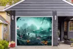 Halloween Garage Door Cover Wrap Backdrop Holiday Decoration - Image 2