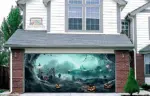 Halloween Garage Door Cover Wrap Backdrop Holiday Decoration - Image 3